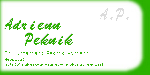 adrienn peknik business card